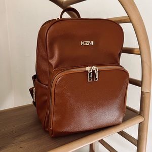 •Leather Diaper Bag Backpack•